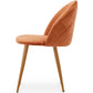 Chaise de Salle à Manger - Revêtue de Velours - Dossier avec Motif - Evelyne
