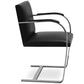Chaise de bureau avec accoudoirs - Chaise de bureau tapissée en simili cuir - Brama