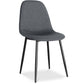 Dining chair - Upholstered with fabric - Faby