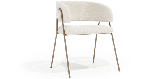 Dining chair - Upholstered in Bouclé Fabric - Charke - gallery 4