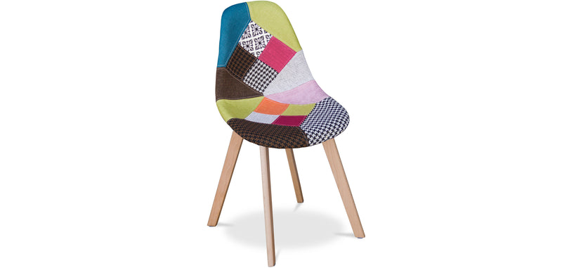 Cadeira de jantar Denisse de estilo escandinavo, design premium - Patchwork Simona
