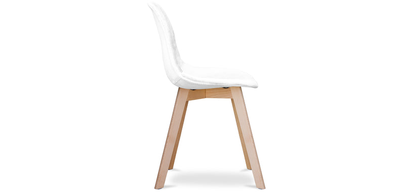 Chaise de salle à manger en tissu - Style scandinave - Denisse