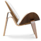 Poltrona design - Poltrona escandinava - Revestida em couro - Lucy