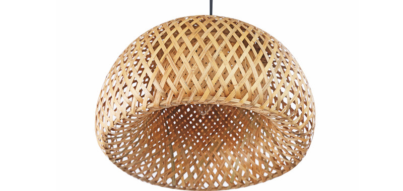 Candeeiro de teto Talli entrançado Design Boho Bali - Bambu