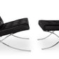 Design Armchair with Footrest - Faux Leather Upholstery - Town