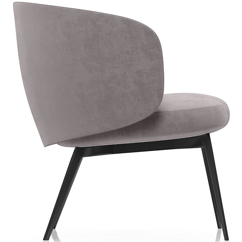 Curved Upholstered Design Armchair - Contemporary Style - Opreh