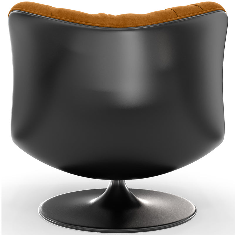 Upholstered Curved Design Contemporary Style Armchair - Tulipe