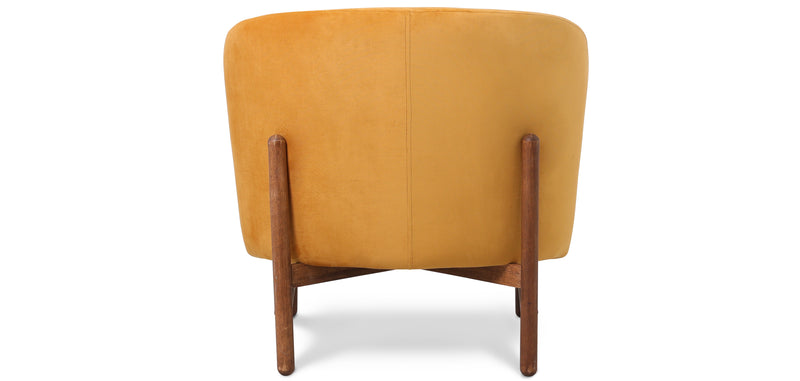 Fauteuil rembourré en velours et bois - Brina