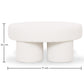 Designer Ottoman In White Bouclé – Modern Coffee Table - Sera