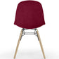 Velvet Dining Chair - Scandinavian Design and Wooden Legs - Skögur