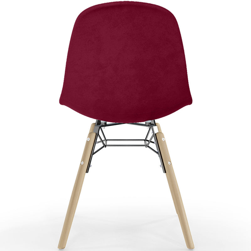 Velvet Dining Chair - Scandinavian Design and Wooden Legs - Skögur
