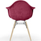 Velvet Dining Chair - Scandinavian Design and Wooden Legs - Nordika