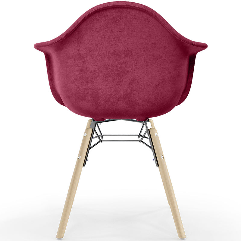 Velvet Dining Chair - Scandinavian Design and Wooden Legs - Nordika