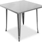 Table à manger carrée design industriel - Stylix