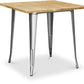 Square Industrial Dining Table - Wood and Metal - Stylix - gallery 1
