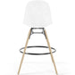 Velvet Bar Stool - Scandinavian Design and Wooden Legs - Skögur