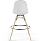 Bar Stool - Scandinavian Design - Wooden Legs - Pack of 4 - Skögur