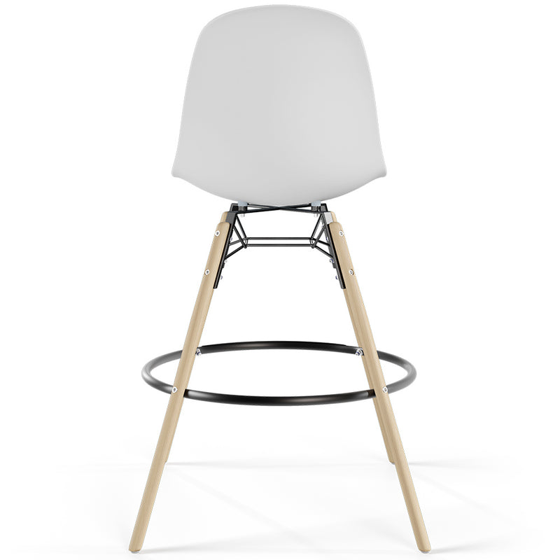 Bar Stool - Scandinavian Design - Wooden Legs - Pack of 4 - Skögur