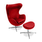 Fauteuil Design Oeuf avec Repose-Pieds - Revêtement en Similicuir - Brave