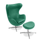 Fauteuil Design Oeuf avec Repose-Pieds - Revêtement en Similicuir - Brave