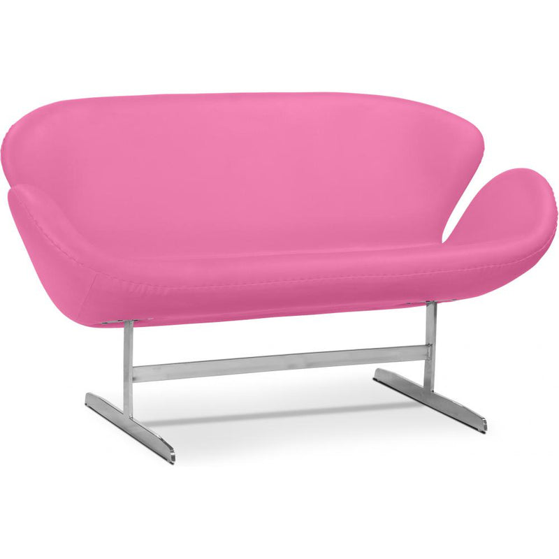 Canapé Courbé - Revêtu de Similicuir - 2 Places - Svin