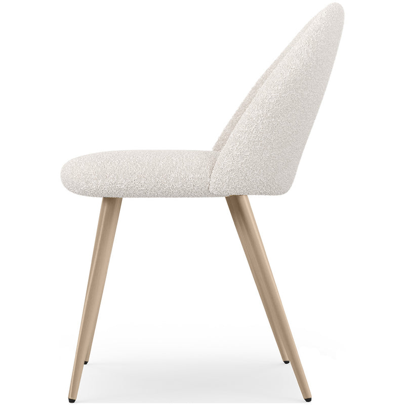 Dining Chair - Upholstered in Bouclé Fabric - Scandinavian Design - Evelyne