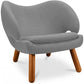 Fauteuil bekleed met stof - Scandinavisch design - Pelitano