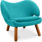 Fauteuil bekleed met stof - Scandinavisch design - Pelitano