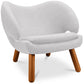 Fauteuil bekleed met stof - Scandinavisch design - Pelitano