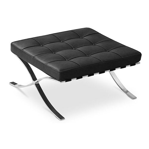 Upholstered leather footrest - Town