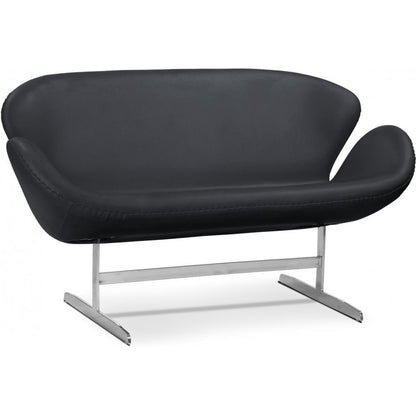 Sofa zakrzywiona - tapicerka skórzana - 2 miejsca - Svin