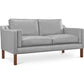 Sofa trukket med kunstskinn - 2 seter - Chaggai