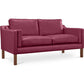 Sofa trukket med kunstskinn - 2 seter - Chaggai