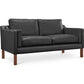Sofa trukket med kunstskinn - 2 seter - Chaggai