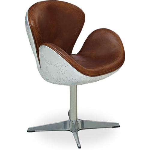 Fauteuil avec Accoudoirs - Style Aviateur - Cuir et Métal - Aviator