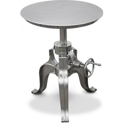 Table d'appoint - Design industriel en fer - Argent - Barin