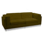 Faux Leather Upholstered Sofa - 2 Seats - Cawa