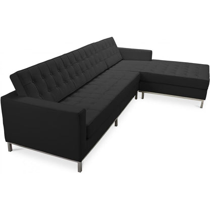 Chaise Longue Design - Revêtement en Cuir - Droite - Sama