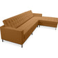 Chaise Longue Design - Revêtement en Cuir - Droite - Sama