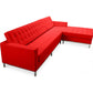 Chaise Longue Design - Revêtement en Cuir - Droite - Sama