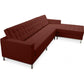 Chaise Longue Design - Revêtement en Cuir - Droite - Sama