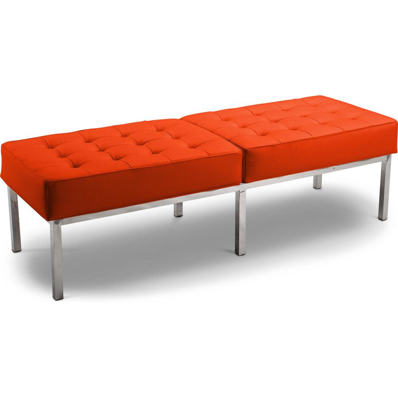Banc rembourré en polyuréthane - 3 sièges - Knoll