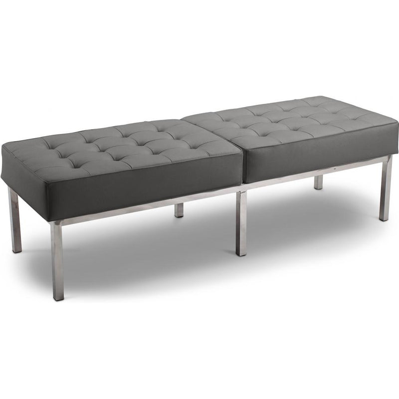 Banc rembourré en polyuréthane - 3 sièges - Knoll