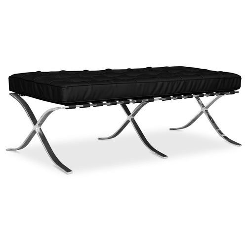 Banc - Repose-pieds tapissé en cuir - Town