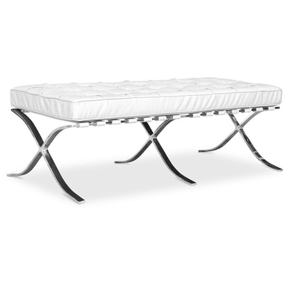 Banc - Repose-pieds tapissé en cuir - Town