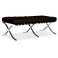 Banc - Repose-pieds tapissé en cuir - Town