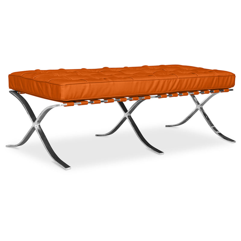 Banc - Repose-pieds tapissé en cuir - Town