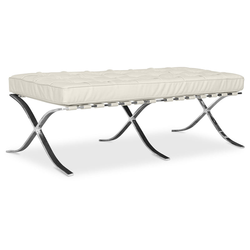 Banc - Repose-pieds tapissé en cuir - Town