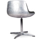 Chaise longue - Design chair - Leather and metal - Cognac