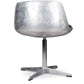 Chaise longue - Design chair - Leather and metal - Cognac